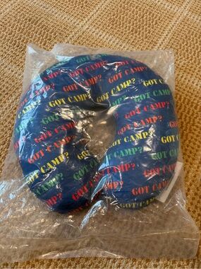 Travel Neck Pillow - Blue 'GOT CAMP?' Pattern, New with tags!!!